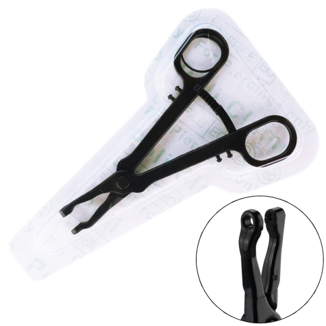 Pinza sterile monouso nera in garza pinza universale seghettata