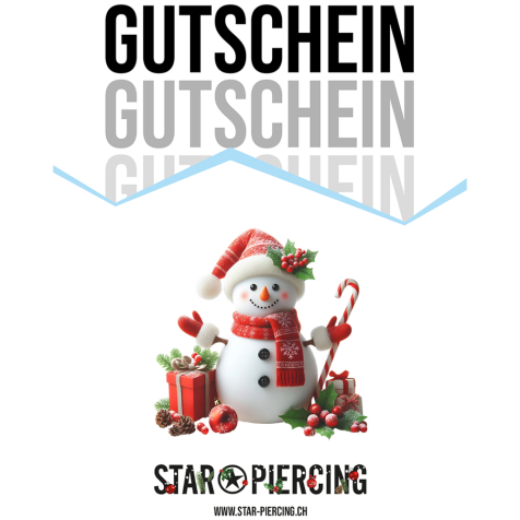 Star Piercing Gutschein Weihnachten
