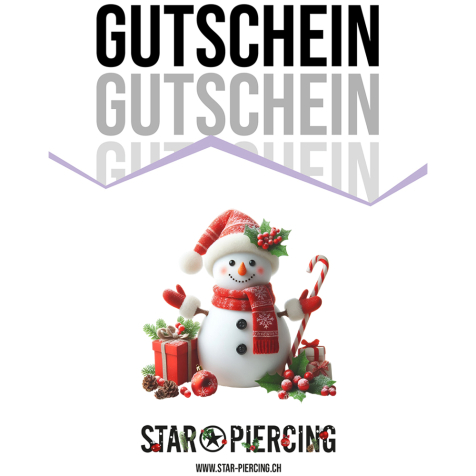 Star Piercing Gutschein Weihnachten