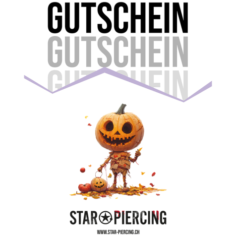 Star Piercing Gutschein Halloween
