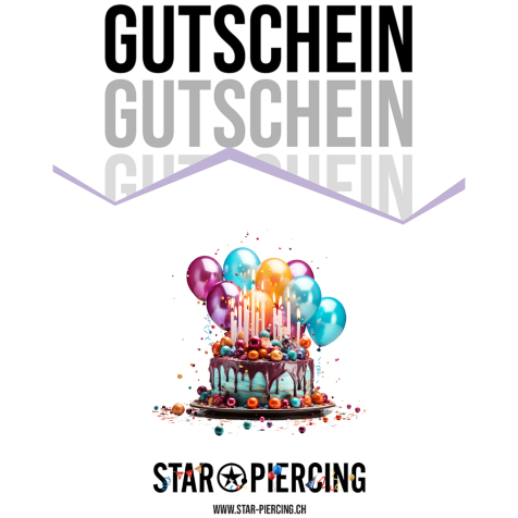 Star Piercing Gutschein Print@Home Geburtstag