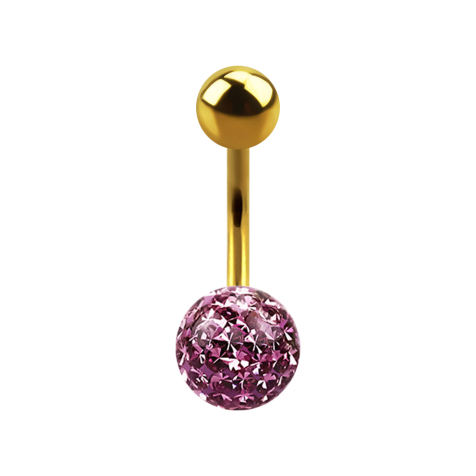 Banana gold-plated with ball and crystal ball light purple Epoxy protective layer
