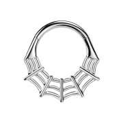 Micro anello segmentato pieghevole argento ragnatela