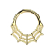 Micro segment ring, foldable, gold-plated, spider web