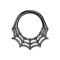 Micro segment ring, foldable, black spider web