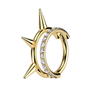 Micro segment ring, foldable, gold-plated, two rings, row...