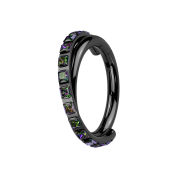Micro segment ring, foldable, black, crossed, square...
