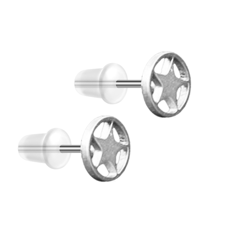 Boucles doreilles argent étoile