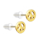 Gold-plated Peace stud earrings