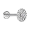 Micro Labret filet femelle argenté fleur cristal argenté