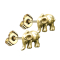 Gold-plated elephant stud earrings
