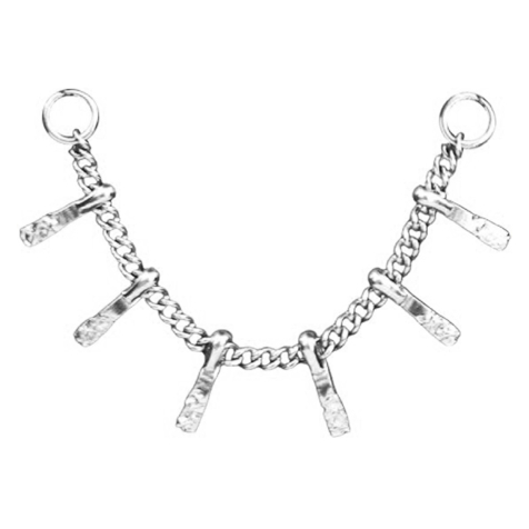 Verbindungskette Basic silber Balken gehämmert