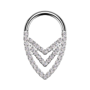 Micro anello segmentato pieghevole argento tre angoli...