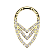 Micro bague segmentée pliable plaquée or...