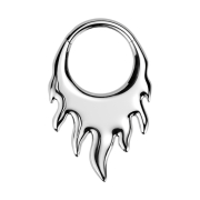 Micro anello segmentato pieghevole argento fiamme