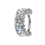 Micro anello segmentato pieghevole argento cristalli...