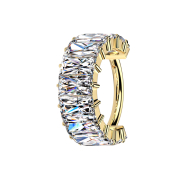 Anello micro segmentato pieghevole placcato oro con...