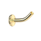 Banana labret rod, gold-plated with 1.2 mm internal thread