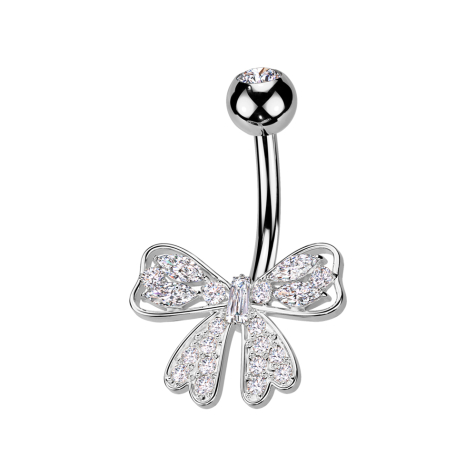 Banana dargento con sfere di cristallo dargento e cristalli a rete dargento