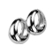 Folding earring silver oval wide small