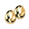 Folding earring gold-plated oval wide small
