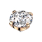 Dermal Anchor rosegold Kristall silber gefasst