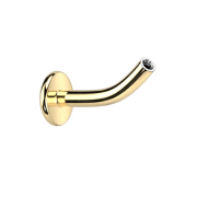 Threadless labret bar banana gold-plated