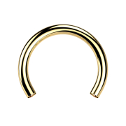 Gold-plated micro circular rod with internal thread