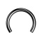 Micro circular rod silver with 0.8 mm internal thread