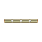 Gold-plated barbell rod with an internal thread and three 0.8 mm threaded holes