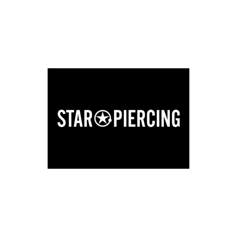 Star Piercing Aufkleber quer 50x75 mm (Outdoor)