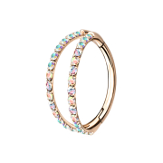 Micro Segmentring klappbar rosegold zwei Ringe mit...