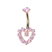 Banane filetage intérieur or rose sertie de...