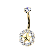 Banana female thread gold-plated crystal silver setting...