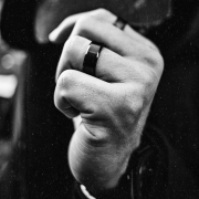 K12 - Black Steel Ring - 77