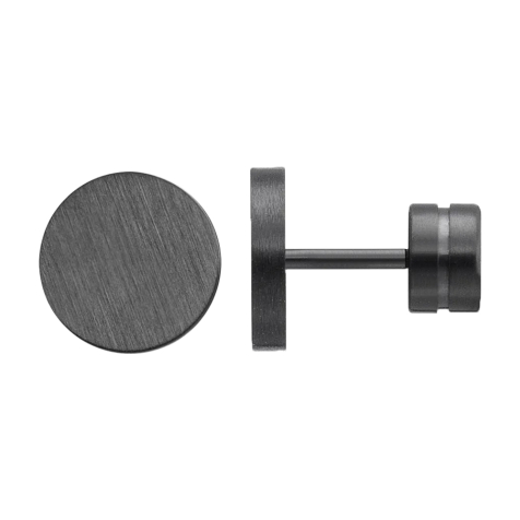 K12 - Black Steel Stud Earring
