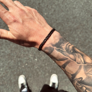 K12 - Black Cuban Bracelet - 6 mm