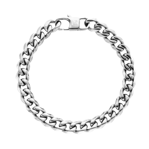 K12 - Silver Cuban Bracelet - 8 mm