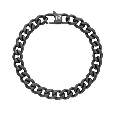 K12 - Black Cuban Bracelet - 8 mm
