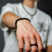 K12 - Bracelet noir cubain - 8 mm