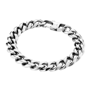 K12 - Silver Cuban Bracelet - 10.5 mm