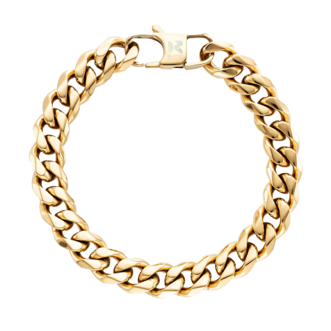 K12 - Bracciale cubano in oro - 10,5 mm