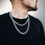 K12 - Silver Cuban Chain - 10.5 mm