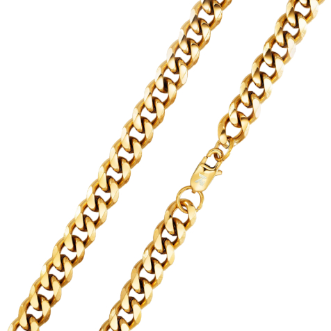 K12 - Chaîne en or cubain - 10.5 mm