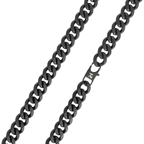 K12 - Chaîne cubaine noire - 10.5 mm