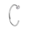 Nasenring offen silber Kristall silber