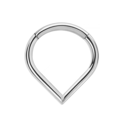 Anello a micro segmenti con cerniera in argento