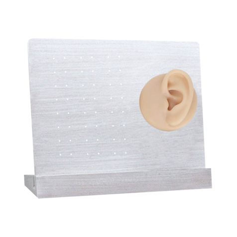 Orecchio bianco luminoso - Orecchini a perno