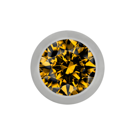 Micro ball silver with crystal topaz