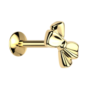 Micro Threadless Labret UFO gold-plated mesh gold-plated